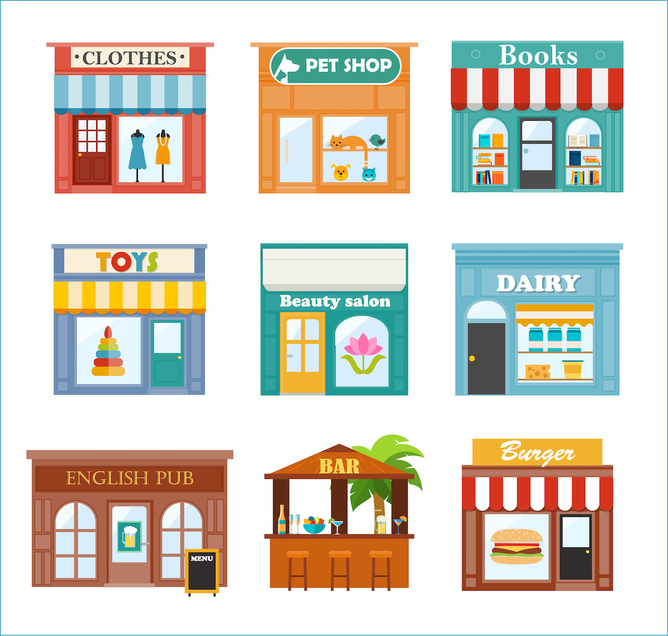 Rodzaje sklepów w języku angielskim - sklepy po angielsku